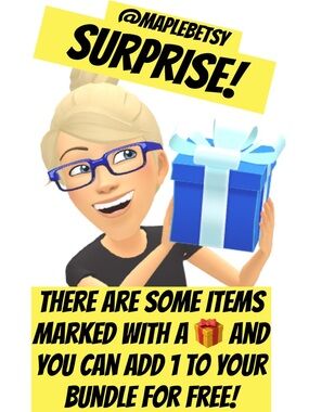 There are some free items in my closet that you can have with a purchase! 1 pp